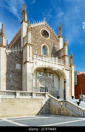 San Jeronimo el Real - St. Jerome der Königliche - ist eine römisch-katholische Kirche aus dem frühen 16. Jahrhundert im Zentrum von Madrid, Spanien Stockfoto