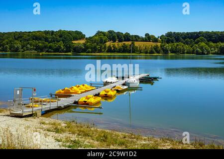 Der Stausee des Lac de la Liez, in der Nähe der Stadt Langres, Champagne Region von Frankreich Stockfoto