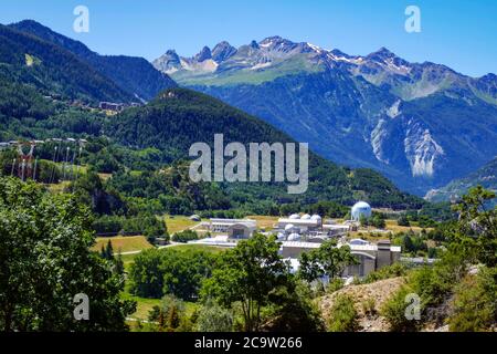 ONERA Französisches Luftfahrtforschungszentrum, Windkanäle, Avrieux, Modane, Maurienne-Tal, Frankreich Stockfoto