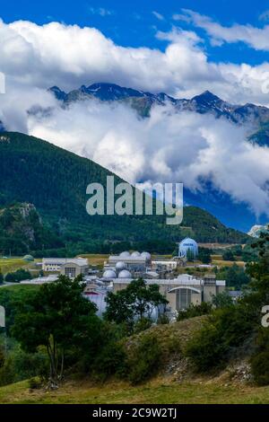ONERA Französisches Luftfahrtforschungszentrum, Windkanäle, Avrieux, Modane, Maurienne-Tal, Frankreich Stockfoto