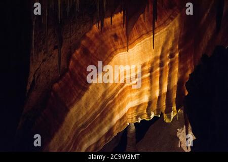 Berühmte Höhle Cuevas del Drach in Porto Christo Mallorca,.Drachenhöhlen. Stockfoto