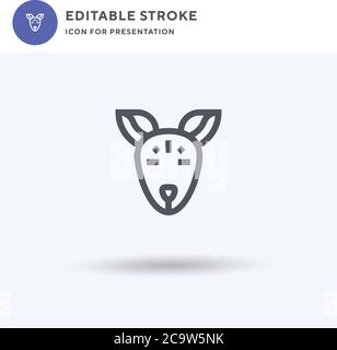 Xoloitzcuintle Symbolvektor, gefülltes flaches Zeichen, solides Piktogramm isoliert auf weiß, Logo-Illustration. Xoloitzcuintle-Symbol für die Präsentation. Stock Vektor