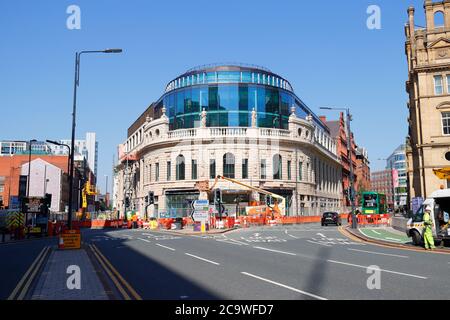 Majestätisches Gebäude in Leeds und die neue Heimat des Channel 4 Headquarters. Stockfoto