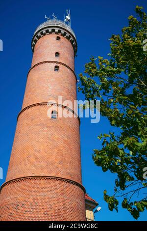 Leuchtturm in Jaroslawiec. Jaroslawiec, Vorpommern, Polen. Stockfoto