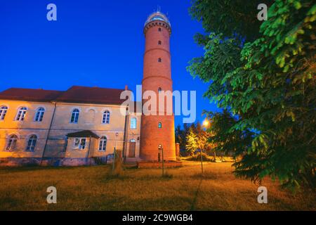 Leuchtturm in Jaroslawiec. Jaroslawiec, Vorpommern, Polen. Stockfoto