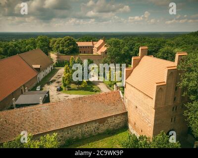 Schloss in Zamek Bierzglowski. Zamek Bierzglowski, Kujawien-Pommern, Polen. Stockfoto