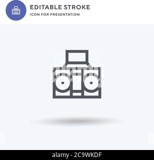 Rave Icon Vektor, gefülltes flaches Zeichen, solides Piktogramm isoliert auf weiß, Logo Illustration. Rave-Symbol für Präsentation. Stock Vektor