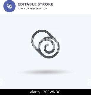 Hay Roll Symbolvektor, gefülltes flaches Schild, solides Piktogramm isoliert auf weiß, Logo-Illustration. Hay Roll-Symbol für die Präsentation. Stock Vektor