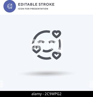 In Love Icon Vektor, gefüllt flache Zeichen, solides Piktogramm isoliert auf weiß, Logo-Illustration. In Love Icon für die Präsentation. Stock Vektor