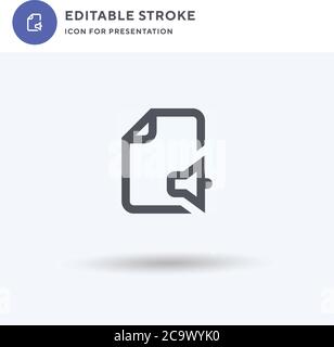 Audio-Datei Symbol Vektor, gefüllt flache Zeichen, solides Piktogramm isoliert auf weiß, Logo-Illustration. Audiodatei-Symbol für Präsentation. Stock Vektor