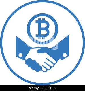 Zahlung, Bitcoin-Deal-Symbol. Perfekte Verwendung für Printmedien, Web, Stock-Bilder, kommerzielle Nutzung oder jede Art von Design-Projekt. Stock Vektor