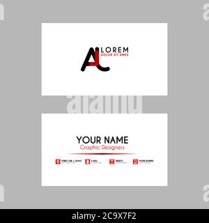 Moderne kreative Visitenkarte Vorlage mit AJ Band Letter Logo .ja Logo kann für Identität Logos, Marketing, Unternehmen, Werbung, Intro verwendet werden Stock Vektor