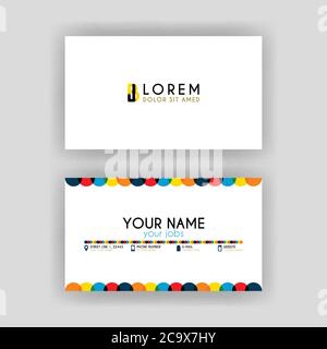 Einfache Visitenkarte mit Anfangsbuchstaben BI abgerundeten Kanten. IB Logo kann für Marketing, Werbung, Promotion, Firmenlogo, Identifikation, BU verwendet werden Stock Vektor