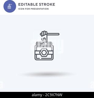 Honigglas Icon Vektor, gefüllt flaches Zeichen, solides Piktogramm isoliert auf weiß, Logo-Illustration. Honigglas-Symbol für Präsentation. Stock Vektor