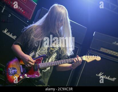 J Mascis of Dinosaur Jr beim Reading Festival, Samstag, 25. August 2007. Stockfoto