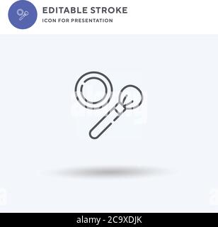 Rassel Icon Vektor, gefüllt flaches Zeichen, solides Piktogramm isoliert auf weiß, Logo-Illustration. Rassel-Symbol für Präsentation. Stock Vektor