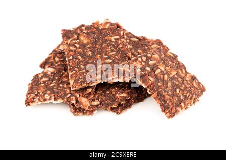 Hausgemachte Beerenpastille mit Samen isoliert auf weißem Hintergrund. Stockfoto