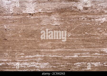Natürliche braune Travertin Hintergrund als Teil Ihrer teuren Design. Hochwertige Textur. Stockfoto