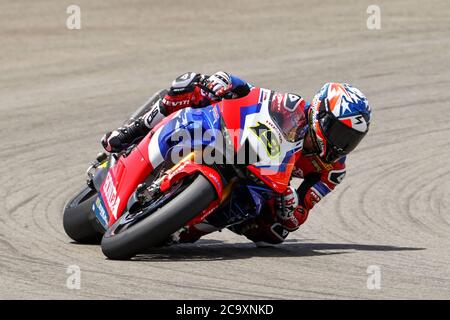 Jerez, Spanien. August 2003. Zweiter Tag der World SBK Rennen auf dem Jerez Angel-Nieto Circuit, Jerez 2. August 2020 Bautista SBK Circuito de Jerez Angel-Nieto/Cordon Pressequelle: CORDON PRESS/Alamy Live News Stockfoto