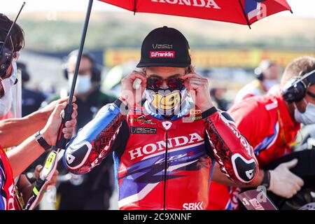 Jerez, Spanien. August 2003. Zweiter Tag der World SBK Rennen auf dem Jerez Angel-Nieto Circuit, Jerez 2. August 2020 A.Bautista SBK Circuito de Jerez Angel-Nieto/Cordon Pressequelle: CORDON PRESS/Alamy Live News Stockfoto