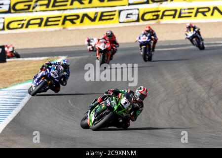 Jerez, Spanien. August 2003. Zweiter Tag der World SBK Rennen auf dem Jerez Angel-Nieto Circuit, Jerez 2. August 2020 J.Rea SBK Circuito de Jerez Angel-Nieto/Cordon Pressequelle: CORDON PRESS/Alamy Live News Stockfoto