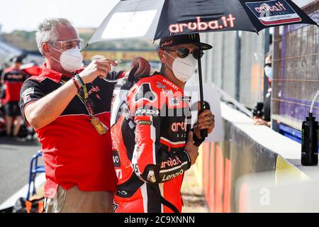 Jerez, Spanien. August 2003. Zweiter Tag der World SBK Rennen auf dem Jerez Angel-Nieto Circuit, Jerez 2. August 2020 Scott Redding SBK Circuito de Jerez Angel-Nieto/Cordon Pressequelle: CORDON PRESS/Alamy Live News Stockfoto