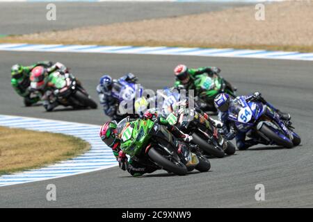 Jerez, Spanien. August 2003. Zweiter Tag der World SBK Rennen auf dem Jerez Angel-Nieto Circuit, Jerez 2. August 2020 Rennen SSP300 Circuito de Jerez Angel-Nieto/Cordon Pressequelle: CORDON PRESS/Alamy Live News Stockfoto