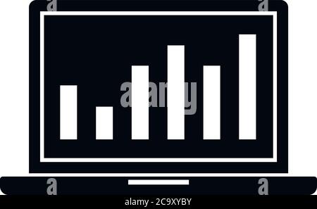 Symbol für die Konvertierungsrate des Laptops. Einfache Illustration von Laptop-Umrechnungsrate Grafik Vektor-Symbol für Web-Design isoliert auf weißem Hintergrund Stock Vektor