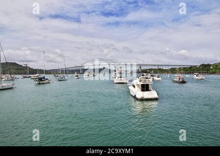Brücke der Amerikas, Panamakanal, Mittelamerika Stockfoto