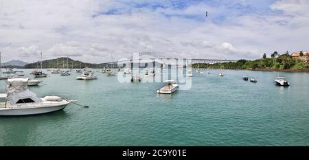 Brücke der Amerikas, Panamakanal, Mittelamerika Stockfoto