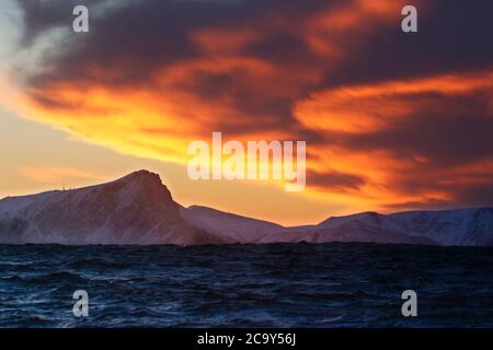 Ozeanlandschaft um Andenes, Insel Andoya, Vesteralen, Norwegen, Skandinavien, Europa Stockfoto