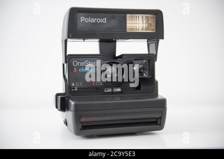 Eine Polaroid One Step Close Up 600 Sofortbildkamera. Stockfoto