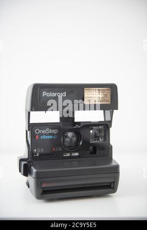 Eine Polaroid One Step Close Up 600 Sofortbildkamera. Stockfoto