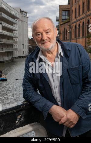 Vince Power, irischer Musikort und Festivalbesitzer und Gründer von Mean Fiddler, der in London lebt und arbeitet. Er wird in Camden Lock, ne, fotografiert Stockfoto