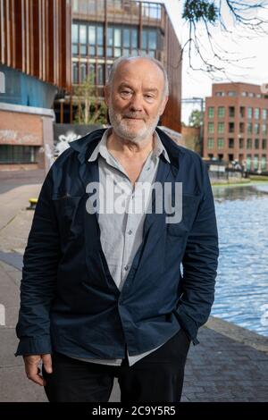 Vince Power, irischer Musikort und Festivalbesitzer und Gründer von Mean Fiddler, der in London lebt und arbeitet. Er wird in Camden Lock, ne, fotografiert Stockfoto