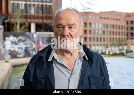 Vince Power, irischer Musikort und Festivalbesitzer und Gründer von Mean Fiddler, der in London lebt und arbeitet. Er wird in Camden Lock, ne, fotografiert Stockfoto