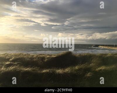 West Beach, in Hopeman, Schottland, am 28. Juli 2020. Stockfoto