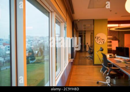 Verschwommener Bürohintergrund Stockfoto