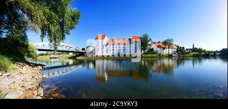 Straubing, Deutschland: Berühmtes Panorama Stockfoto