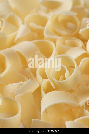 Parmesan Käse Flocken Hintergrund Stockfoto