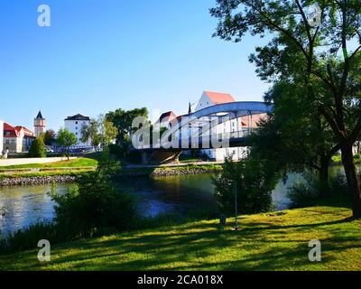 Straubing, Deutschland: Herzogbrücke Stockfoto
