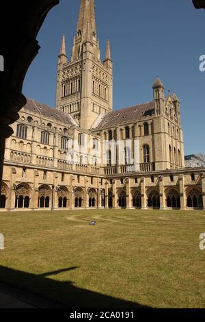 Norwich Kathedrale, Norwich, Norfolk, England Stockfoto