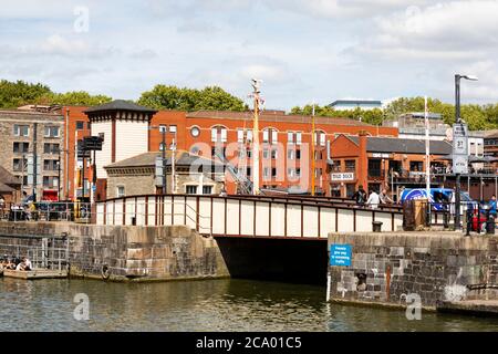 Princes Street Swing Bridge, Bristol, England. Juli 2020 Stockfoto