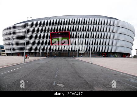Das legendäre San Mames Stadion der Athletic Bilbao Fußballmannschaft, Bilbao Stadt, Baskenland, Spanien. September 2019 Stockfoto