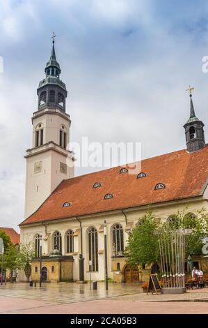 Historische Stadtkirche auf dem Marktplatz von Celle, Deutschland Stockfoto