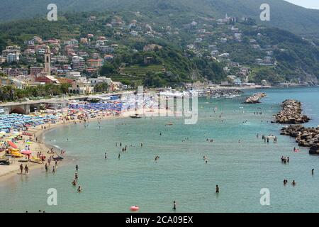 Blick auf Moneglia. Ligurien. Italien Stockfoto