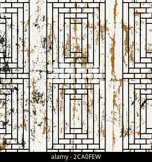 Abstrakt geometrische Muster Hintergrund, mit Konturen, Spritzer und Streifen, nahtlos Stock Vektor