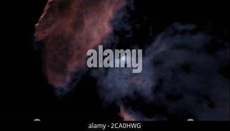 3d Illustration gerendert Wolken Gas im Raum Galaxie Nebel Sternenstaub Stockfoto