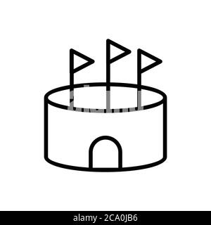 stadion Arena Symbol Vektor-Zeichen Stock Vektor