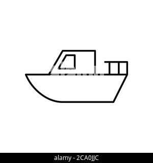 Symbolvektor für das Schiff Stock Vektor